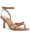 Dv Dolce Vita Women's Zidane Ankle-strap Bow Dress Sandals In Cafe Patent