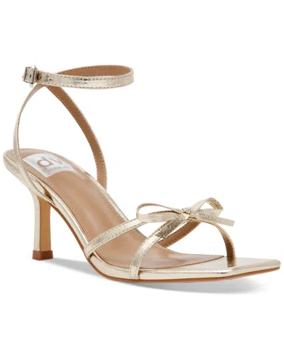 Dv Dolce Vita Women's Zidane Ankle-strap Bow Dress Sandals In Gold Metallic