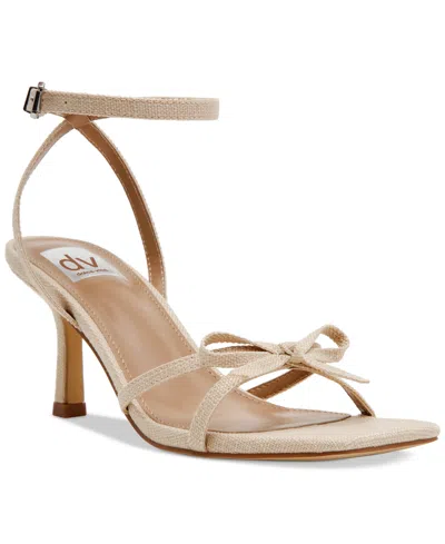 Dv Dolce Vita Women's Zidane Ankle-strap Bow Dress Sandals In Natural Linen