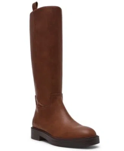 Dv Dolce Vita Womens Jernie Riding Boot Regular Wide Calf In Tan Smooth