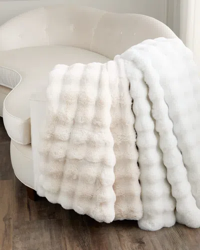 D.v. Kap Home Affair Faux Fur Throw, 55" X 72" In Cloud