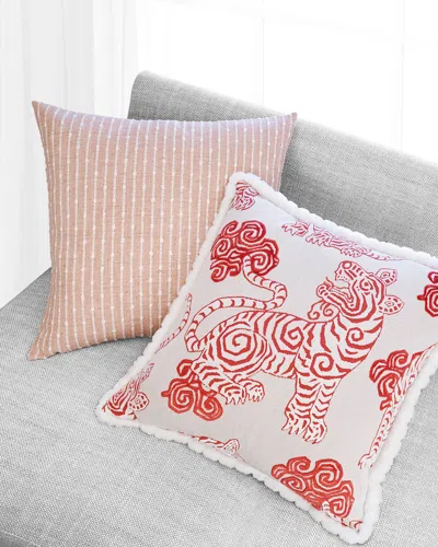 D.v. Kap Home Akbar Pillow, 24" X 24" In Coral