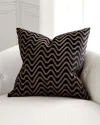 D.v. Kap Home Citadel Velvet Decorative Pillow, 24" Square In Black