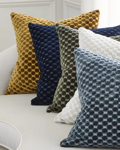 D.v. Kap Home Dance Velvet Polka Dot Decorative Pillow, 24" Square