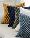 D.v. Kap Home Dance Velvet Polka Dot Decorative Pillow, 24" Square In Cactus