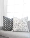 D.v. Kap Home Frayed - Gunmetal 24x24" Pillow
