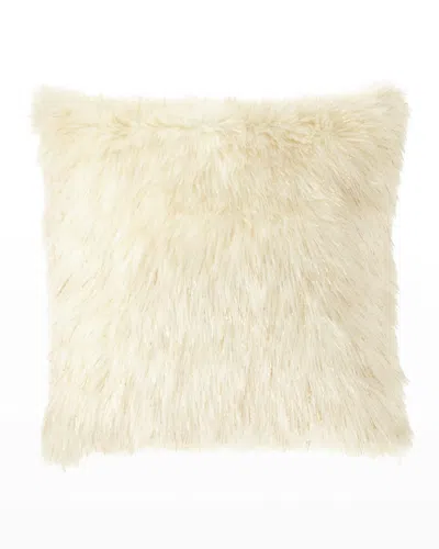 D.v. Kap Home Glamour Faux-fur Pillow In White