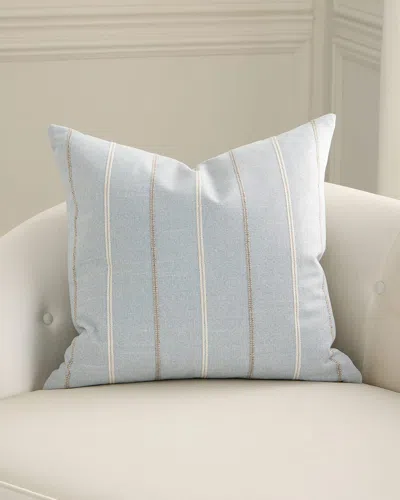 D.v. Kap Home Greenwich Striped Pillow, 24" Square In Blue