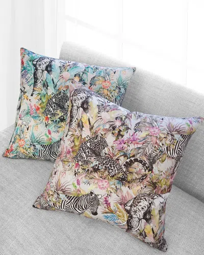 D.v. Kap Home Jurassica Throw Pillow, 24" X 24" In Oasis
