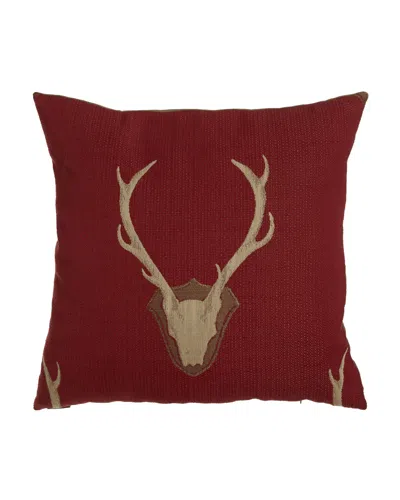 D.v. Kap Home Loren Deer Pillow In Red