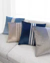 D.v. Kap Home Mati Velvet Throw Pillow, 24" X 24" In Blue