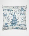 D.v. Kap Home Pagodas Pillow, 24"sq.