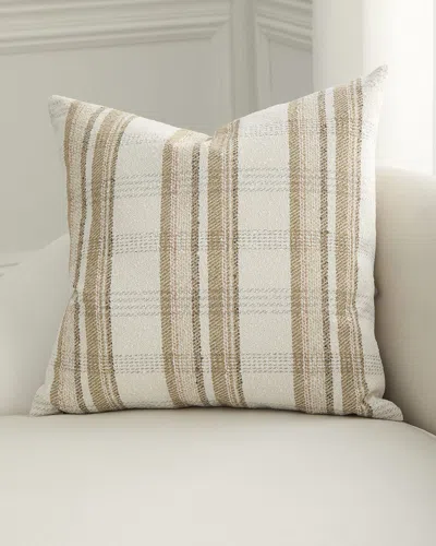 D.v. Kap Home Ridgeway Plaid Decorative Pillow, 24" Square In Fawn