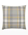 D.v. Kap Home Tartan Decorative Feather/down Pillow - 24" In Gray