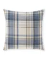 D.v. Kap Home Tartan Decorative Feather/down Pillow - 24" In Blue