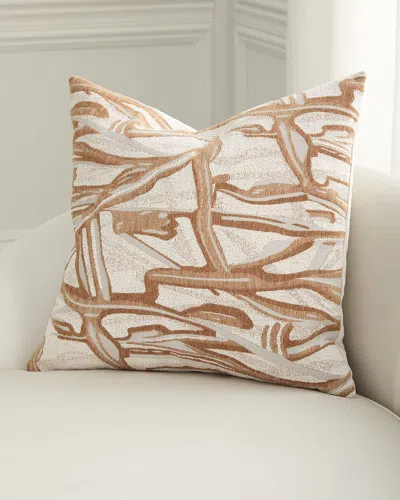 D.v. Kap Home Vitali Abstract Decorative Pillow, 24" Square In Copper