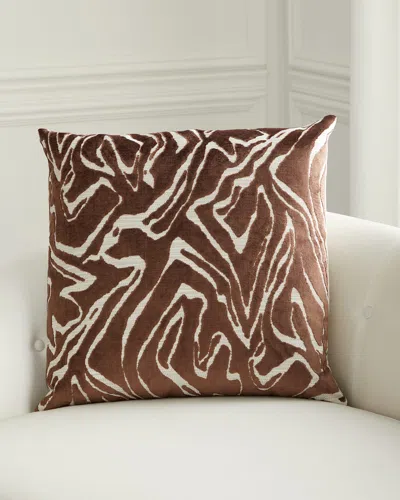 D.v. Kap Home Zuniga Pillow, 24" Square In Chocolate
