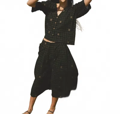 Dvaa Ebony Midi Skirt In Black