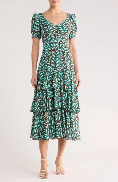Dvf Aire Tiered Midi Dress