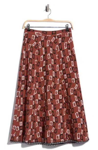 Dvf Aphrodite Midi Skirt In Brown