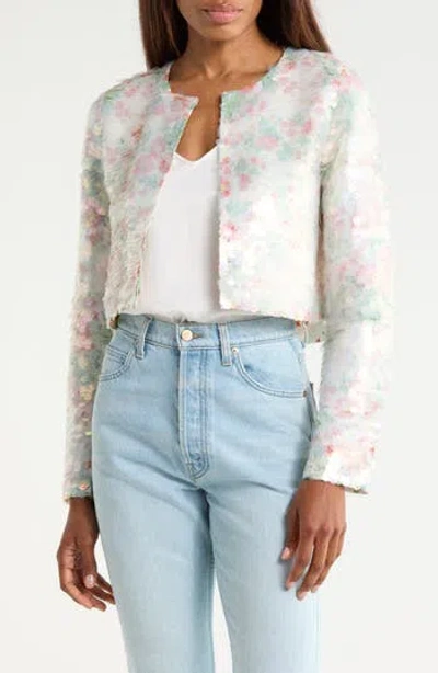 Dvf Arlene Sequin Jacket In White