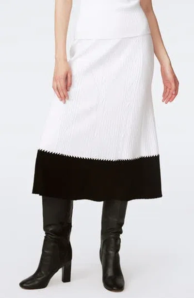 Dvf Benedetta Midi Sweater Skirt In White