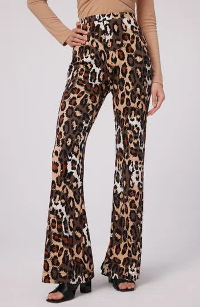 Dvf Brooklyn Leopard Print Knit Pants In Animal Print