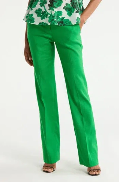 Dvf Calliope Linen Blend Pants In Green