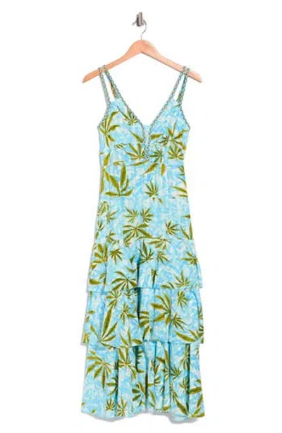 Dvf Cate Tiered Cotton Dress In Multi