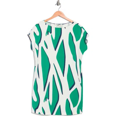 Dvf Cora Cap Sleeve Shift Dress In Green