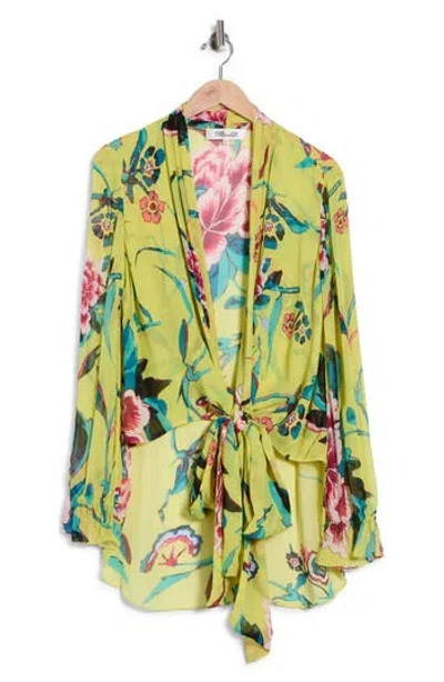 Dvf Doris Long Sleeve Top In Multi