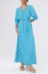 DVF DIANE VON FURSTENBERG DROGO GEOMETRIC PRINT MAXI DRESS