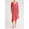 Dvf Eliose Asymmetric Wrap Dress In Multi