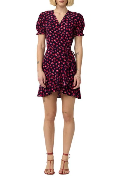 Dvf Emilia Floral Puff Sleeve Wrap Dress In Multi