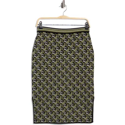 Dvf Hazel Knit Skirt In Green