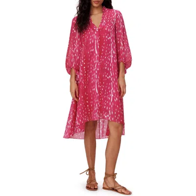 Dvf Ileana Print Shift Dress In Pink