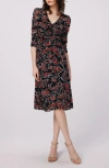Dvf Ivan Reversible Geo & Floral Print Dress In Flutterfly M/ Stadium Geo R Sm