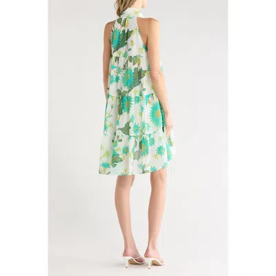 Dvf Jade Cotton & Silk Dress In Green