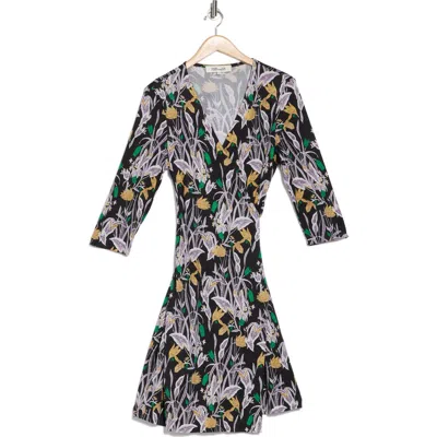 Dvf Julian Long Sleeve Tie Belt Silk Dress