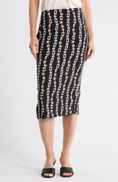 Dvf Kara Print Pencil Skirt In Animal Print