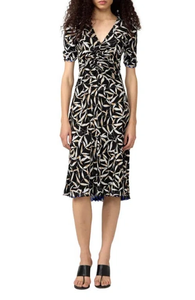 Dvf Koren Reversible Dress In Black