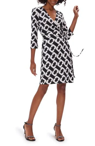 Dvf New Julian Two Print Silk Wrap Dress