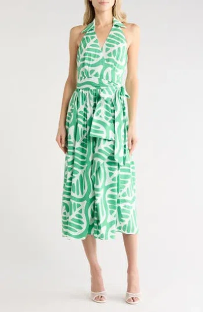 Dvf Nova Stretch Cotton Poplin Wrap Dress In Multi