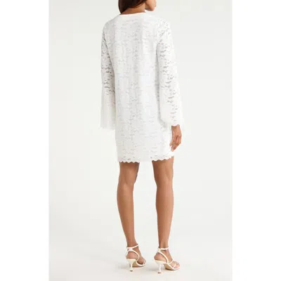 Dvf Parker Long Sleeve Lace Dress In White