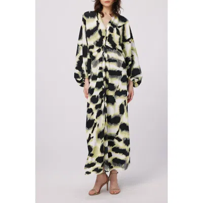 Dvf Print Long Sleeve Maxi Dress