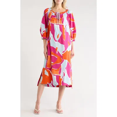 Dvf Rhodes Stretch Cotton Dress In Pink