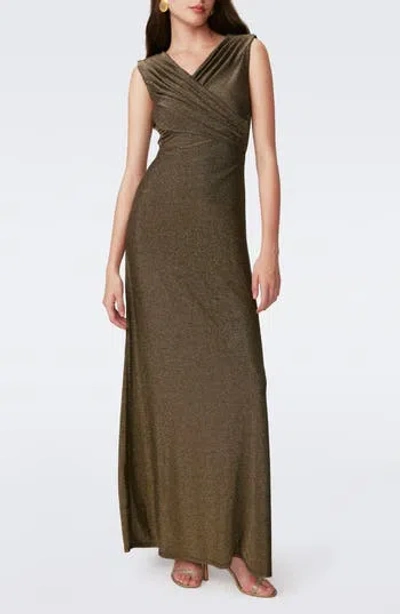 Dvf Tomas Dress In Golden Brown