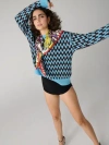Dvf X Henry Zankov Flag Silk Scarf In Blue