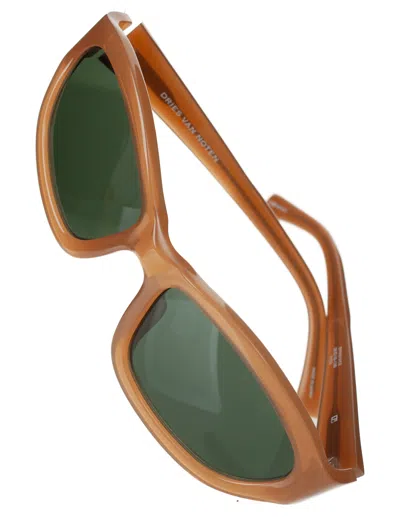 Dvnxlinda Farrow Green Lens Sunglasses In Brown
