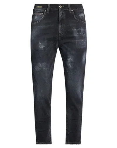 Dw Denim World Man Jeans Black Size 33 Cotton, Pes, Elastane